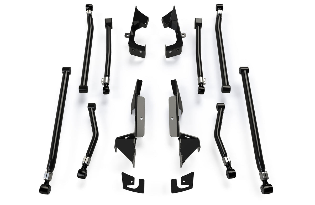 Jeep Wrangler JK 2007-2018, TeraFlex Alpine IR Long Arm and Bracket Kit, 8-Arm, 3-6in Lift