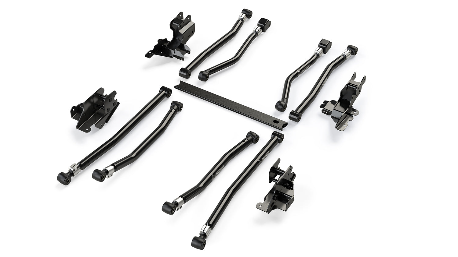 Jeep Wrangler JK/JL 4-Door 2007-2026, TeraFlex Alpine Long Arm and Bracket Kit, 8-Arm, 3-6in Lift
