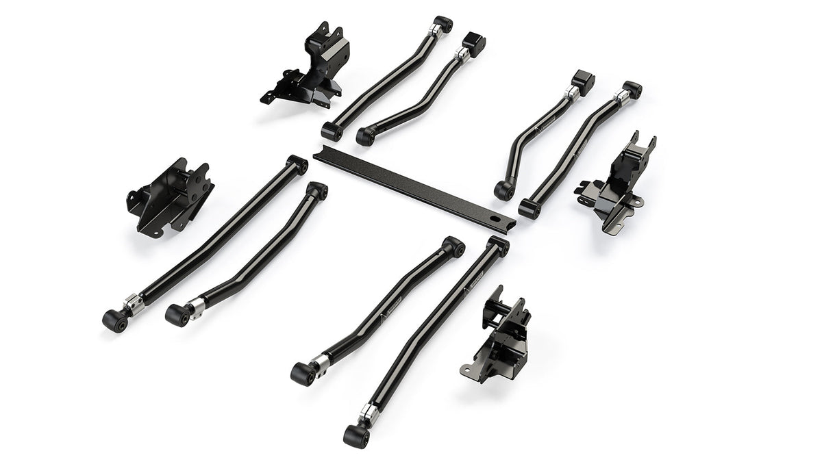 Jeep Wrangler JK/JL 4-Door 2007-2026, TeraFlex Alpine Long Arm and Bracket Kit, 8-Arm, 3-6in Lift
