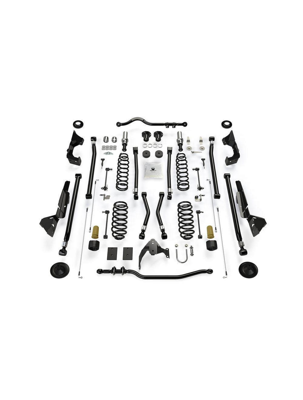 Jeep Wrangler JK 4-Door 2007-2018, TeraFlex 4in Alpine CT4 Long Arm Suspension System, No Shocks