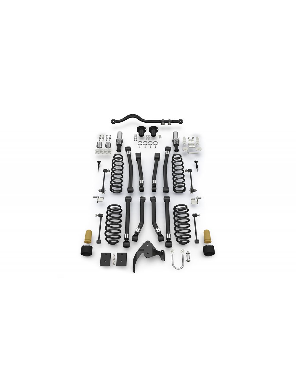 Jeep Wrangler JK 4-Door 2007-2018, TeraFlex 3in Alpine RT3 Short Arm Suspension System, No Shocks