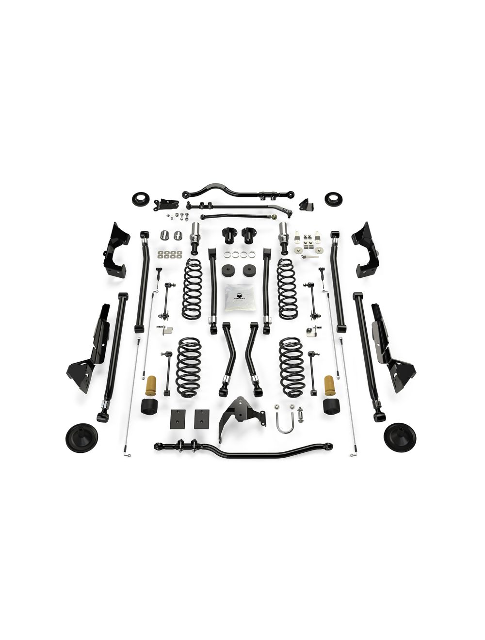 Jeep Wrangler JK 4-Door 2007-2018, TeraFlex 6in Alpine RT6 Long Arm Suspension System, No Shocks