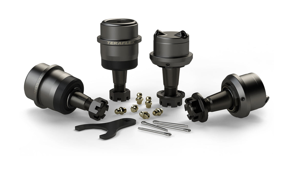 Jeep Wrangler TJ 1997-2006, TeraFlex HD Ball Joint Kit without Knurl, 2 Upper and 2 Lower