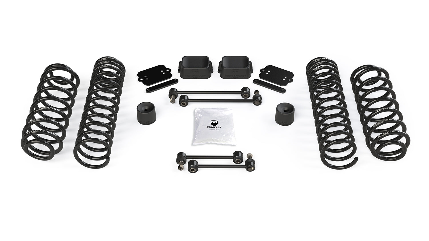 Jeep Wrangler JK/JL 2-Door 2007-2026, TeraFlex 2.5in Coil Spring Base Lift Kit, No Shocks