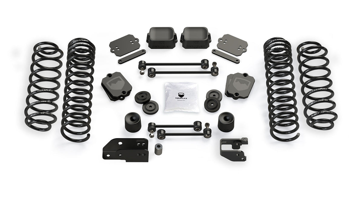 Jeep Wrangler JK/JL 2-Door 2007-2026, TeraFlex 3.5in Coil Spring Base Lift Kit, No Shocks