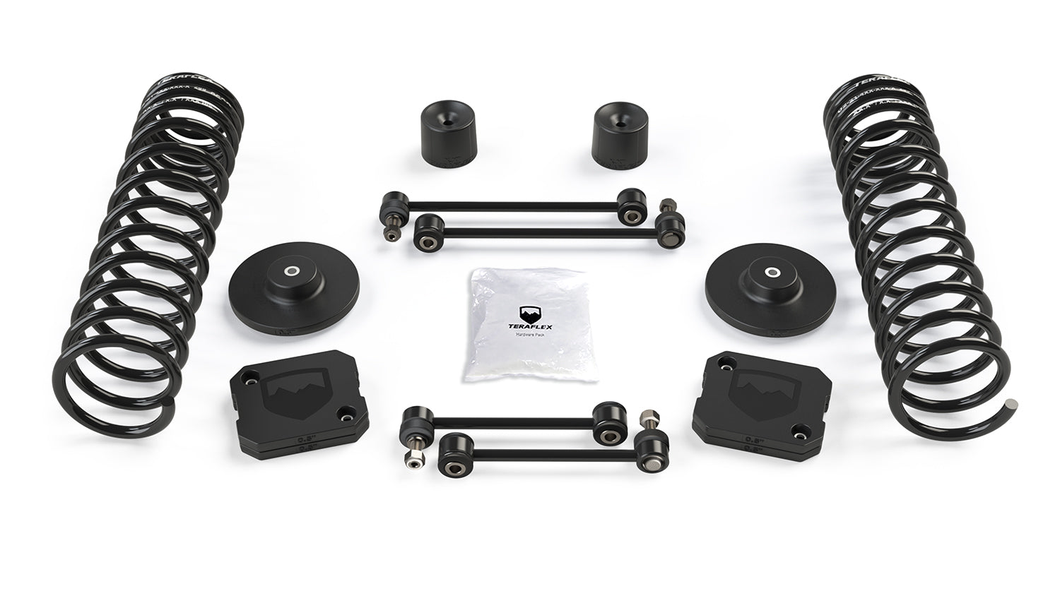 Jeep Wrangler JK 2007-2018 & Gladiator JT 2020-2026, TeraFlex 2.5in Coil Spring and Spacer Lift Kit, No Shocks