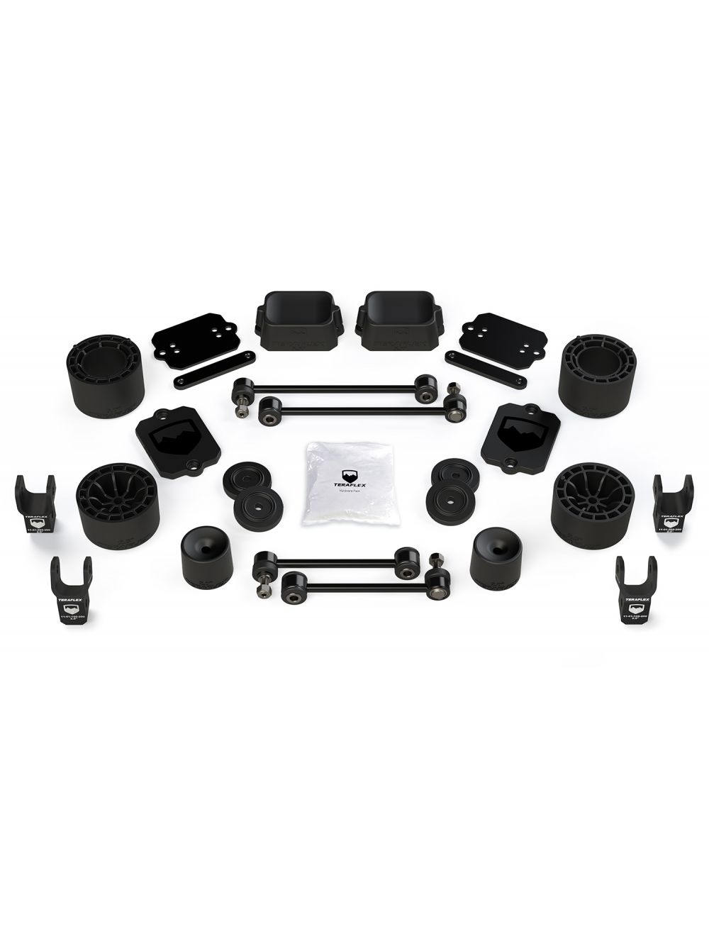 Jeep Wrangler JK/JL 4-Door 2007-2021, TeraFlex Sport/Sahara 2.5in Performance Spacer Lift Kit with Shock Extensions