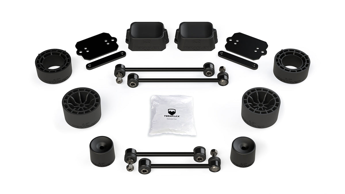 Jeep Wrangler JK/JL 2-Door 2007-2026, TeraFlex Rubicon 2.5in Performance Spacer Lift Kit, No Shocks or Extensions