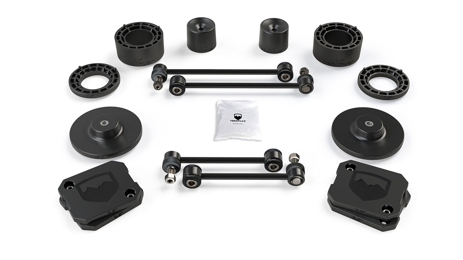 Jeep Wrangler JK 2007-2018 & Gladiator JT 2020-2026, TeraFlex 2.5in Performance Spacer Lift Kit, No Shocks