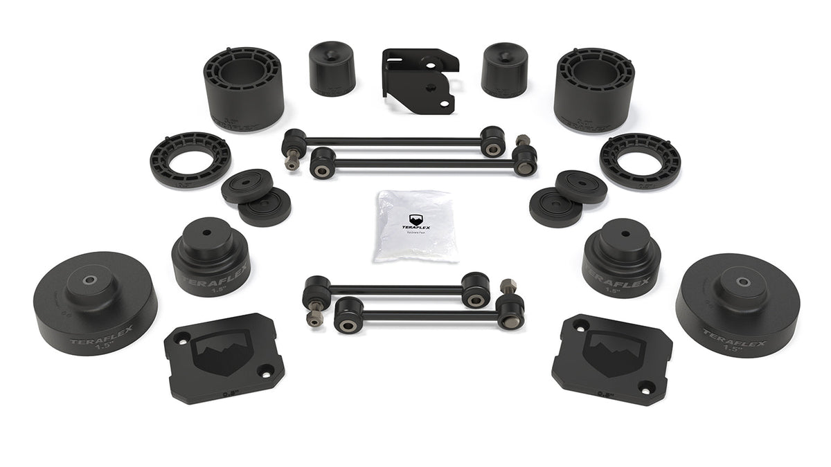 Jeep Wrangler JK 2007-2018 & Gladiator JT 2020-2026, TeraFlex 3.5in Performance Spacer Lift Kit, No Shocks