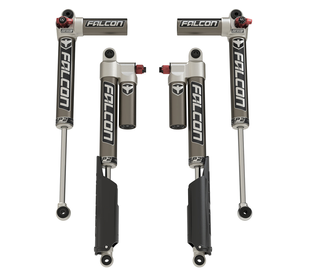 Jeep Gladiator JT 2020-2026, Falcon SP2 3.3 Fast Adjust Piggyback Shock Kit, 2-3in Lift