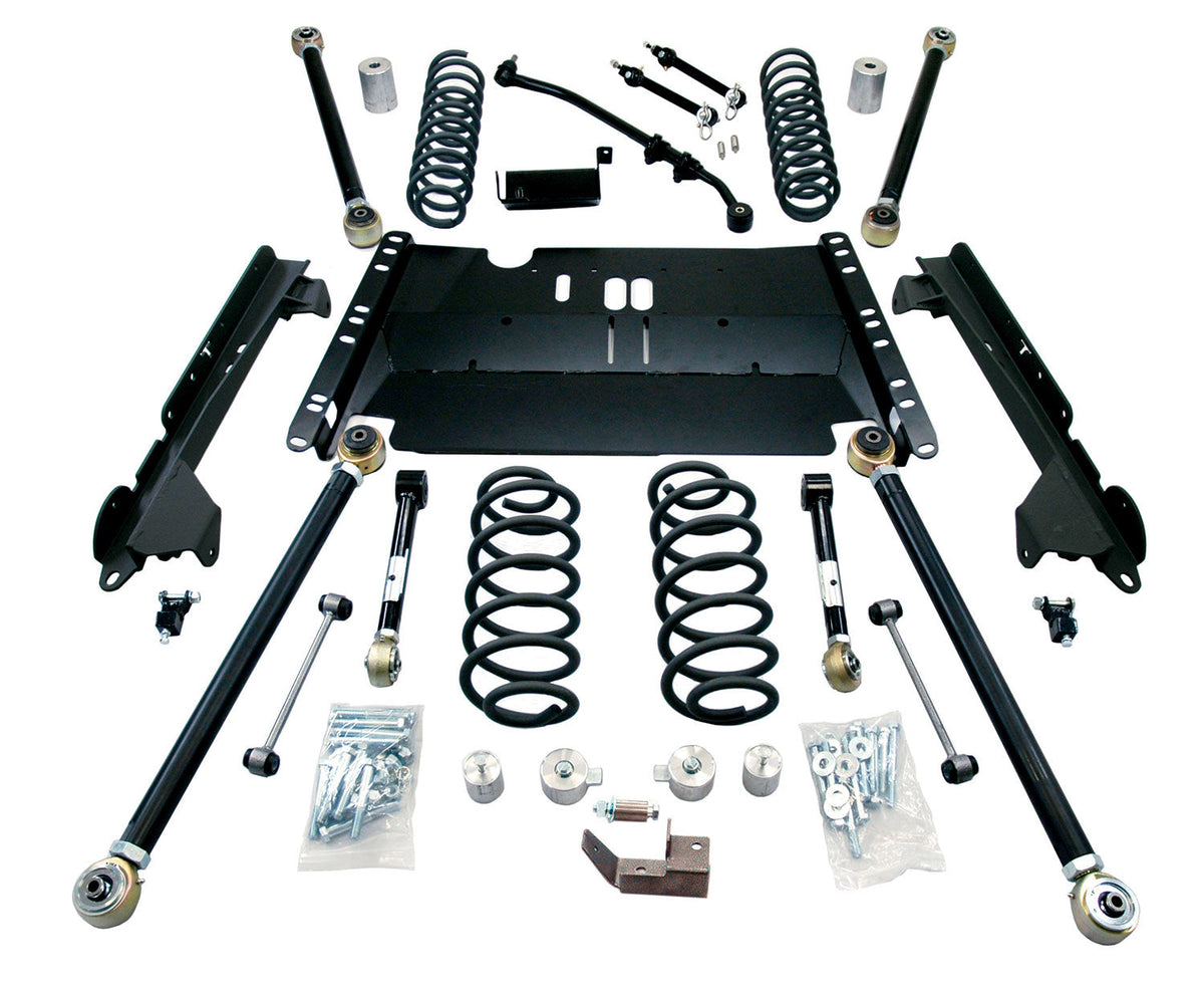 Jeep Wrangler TJ 1997-2006, TeraFlex Enduro LCG Long Arm Suspension System, 3in Lift, No Shocks