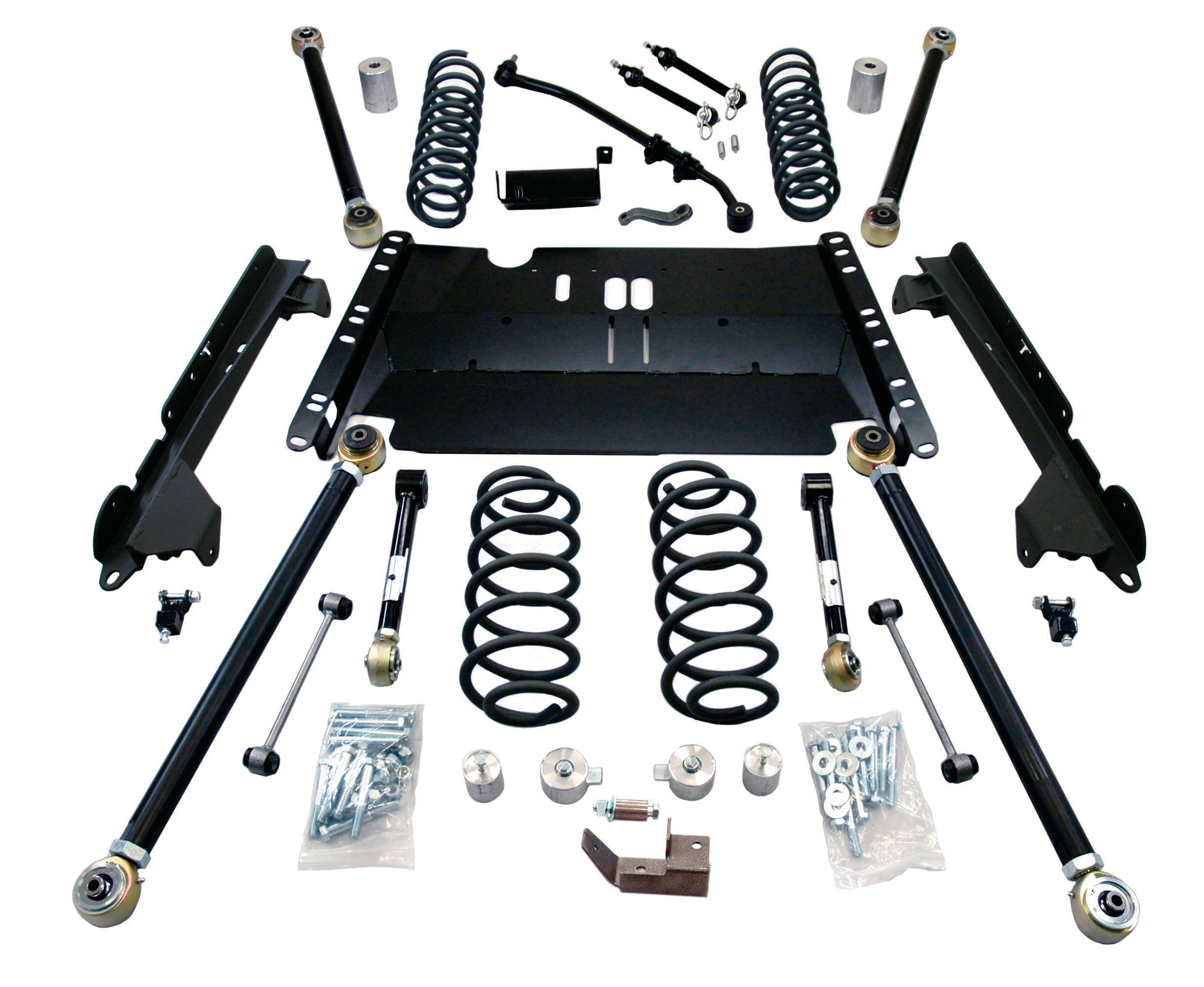 Jeep Wrangler TJ LWB 1997-2010, TeraFlex 4in Enduro LCG Long Arm Suspension System, No Shocks