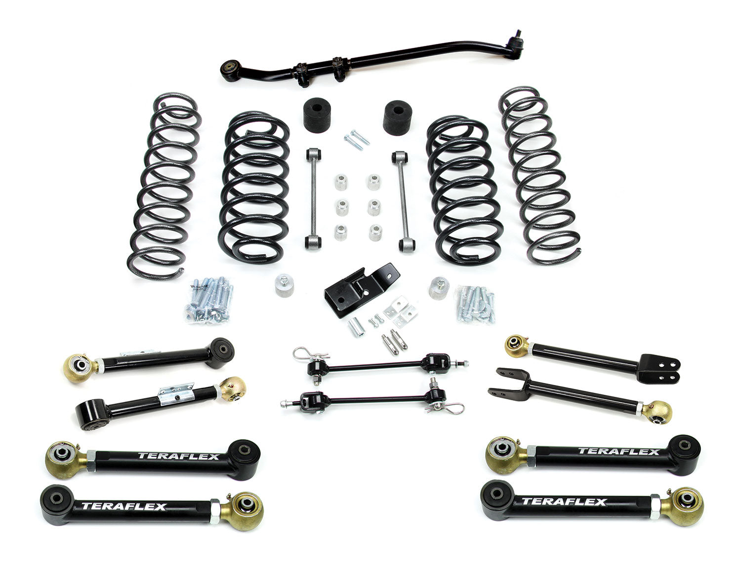 Jeep Wrangler TJ 1997-2006, TeraFlex 3in Suspension System with 8 Short Control Arms, No Shocks