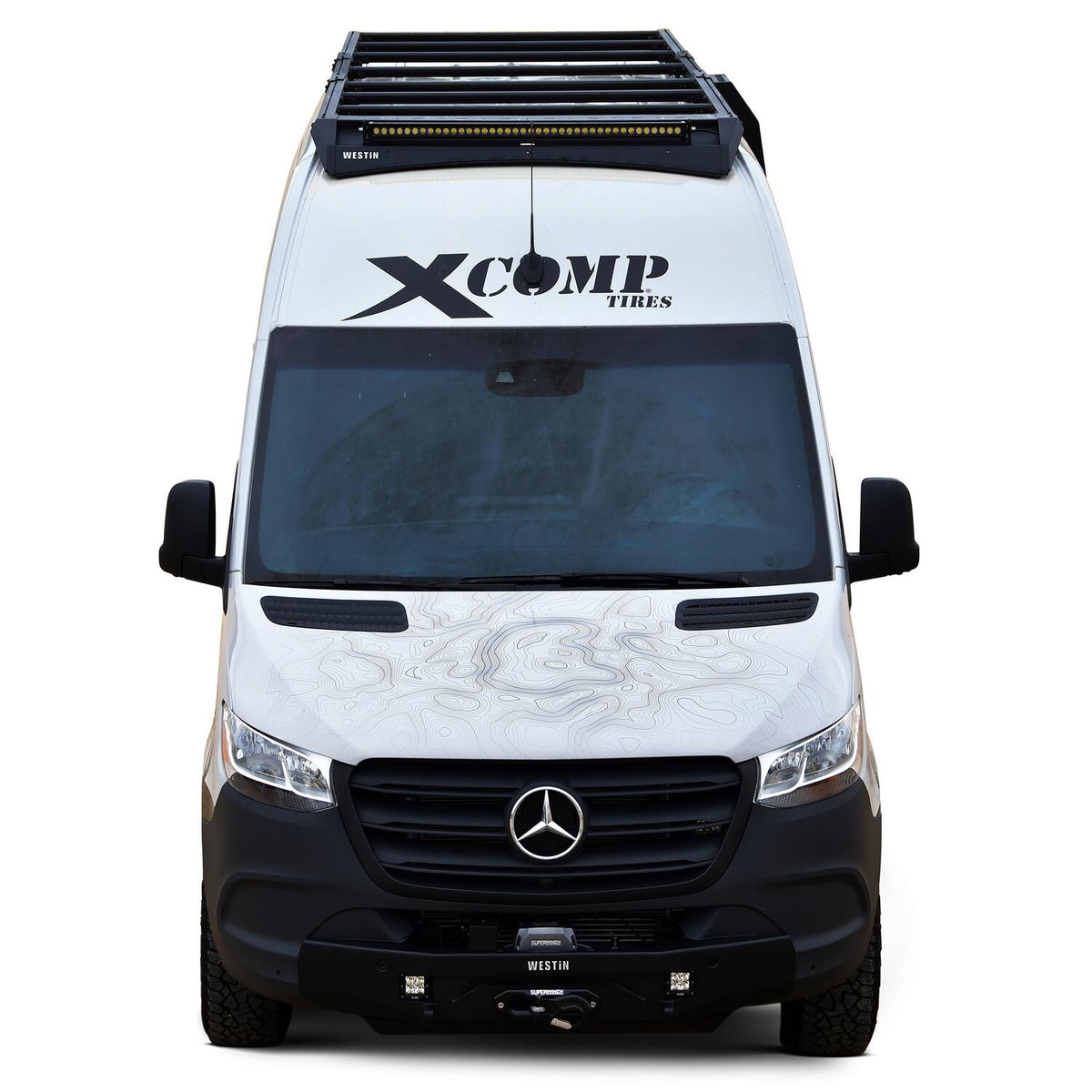 Mercedes-Benz Sprinter 1500 2019-2023 & 2500/3500/3500XD 2019-2026 & 4500 2019-2025, Westin Mesa Roof Rack, High Roof, 144in Wheelbase, view 3