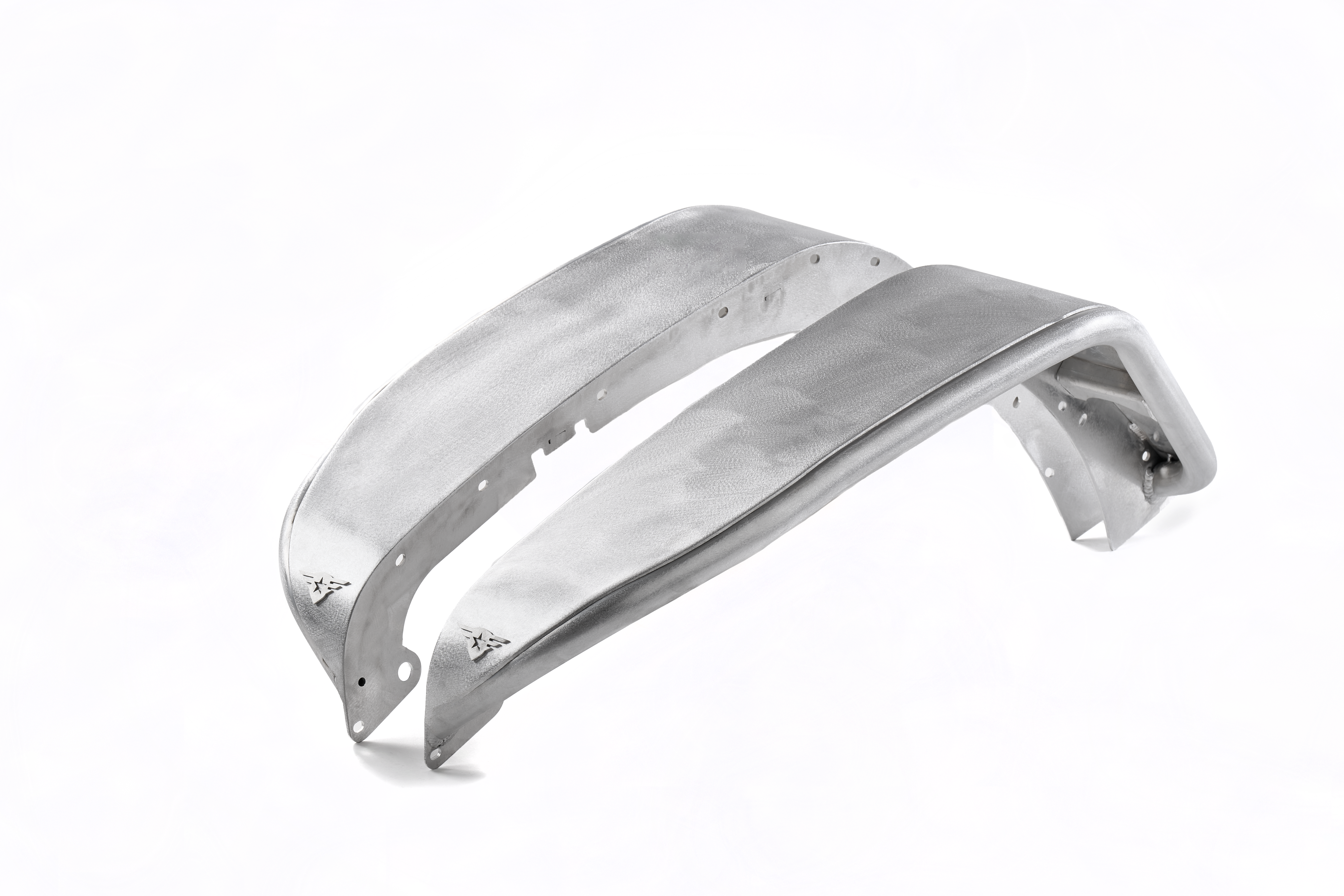 Jeep Wrangler JK 2007-2018, Combat Off Road Full Assault Aluminum Fender Kit, Front, Raw