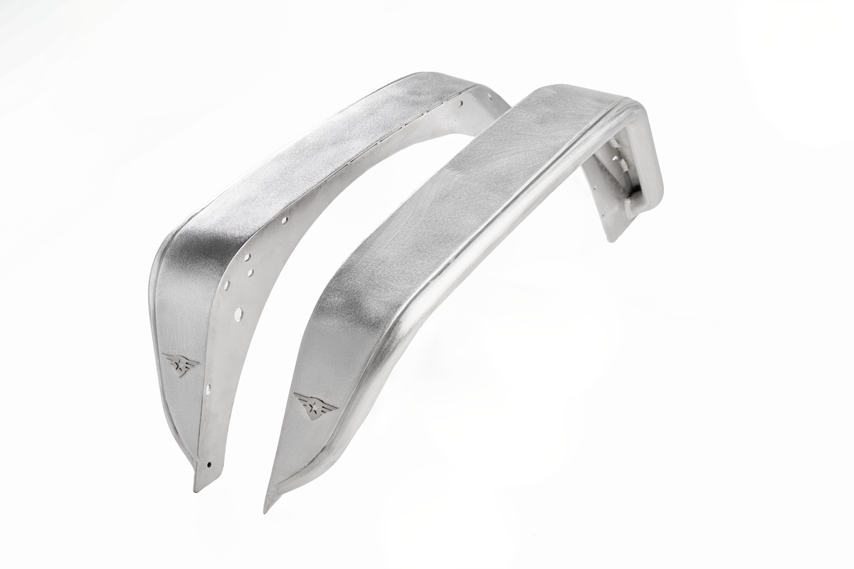 Jeep Wrangler JK 2007-2018, Combat Off Road Full Assault Aluminum Fender Kit, Rear, Raw