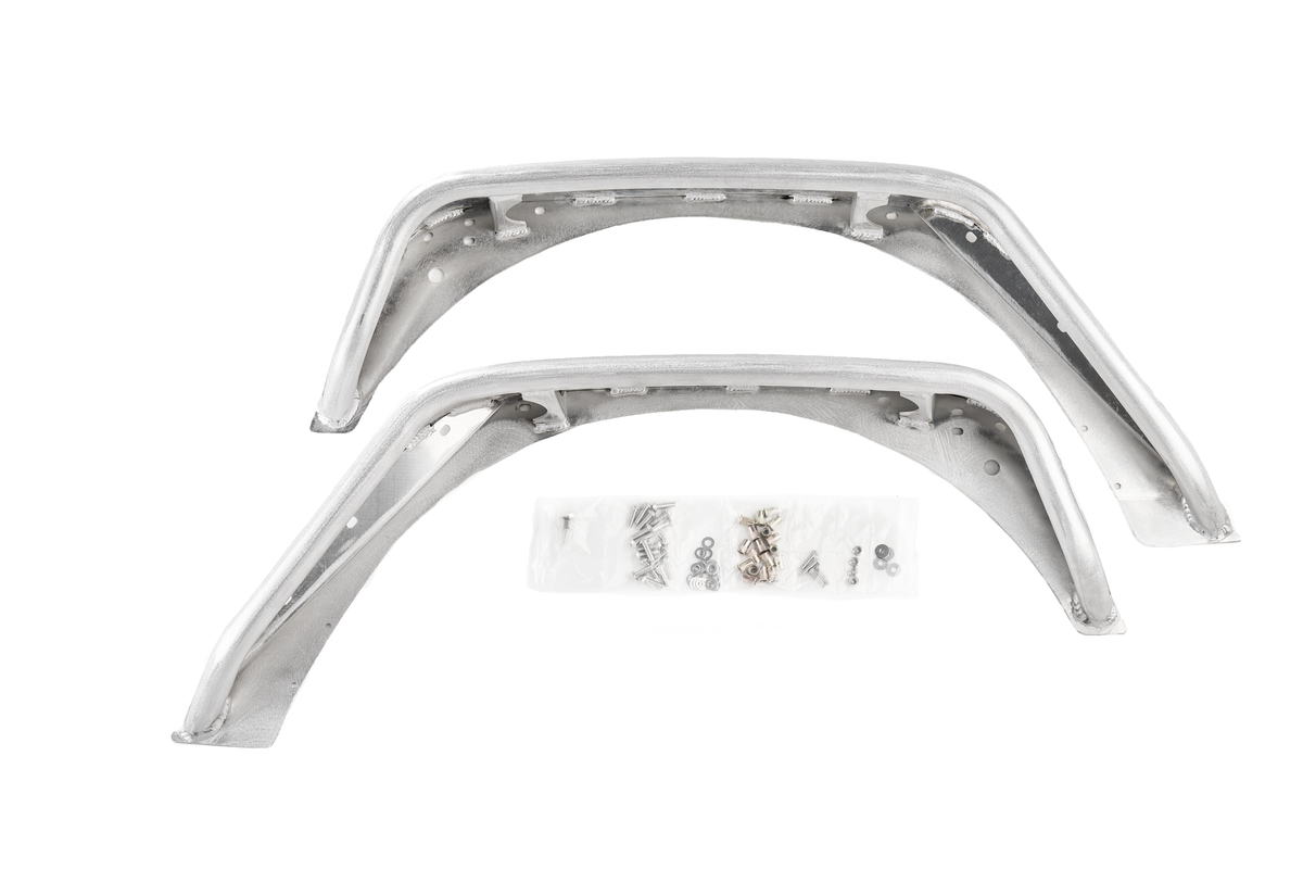 Jeep Wrangler JK 2007-2018, Combat Off Road Full Assault Aluminum Fender Kit, Rear, Raw, view 2