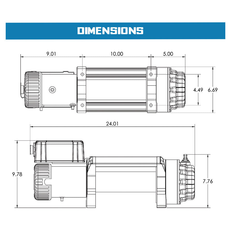 Superwinch Tiger Shark 15000 Winch, 15,000 lb, 12V DC, view 24