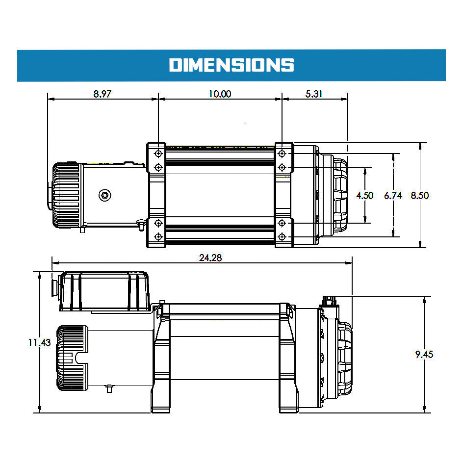 Superwinch Tiger Shark 18000 Winch, 18,000 lb, 12V DC, view 24