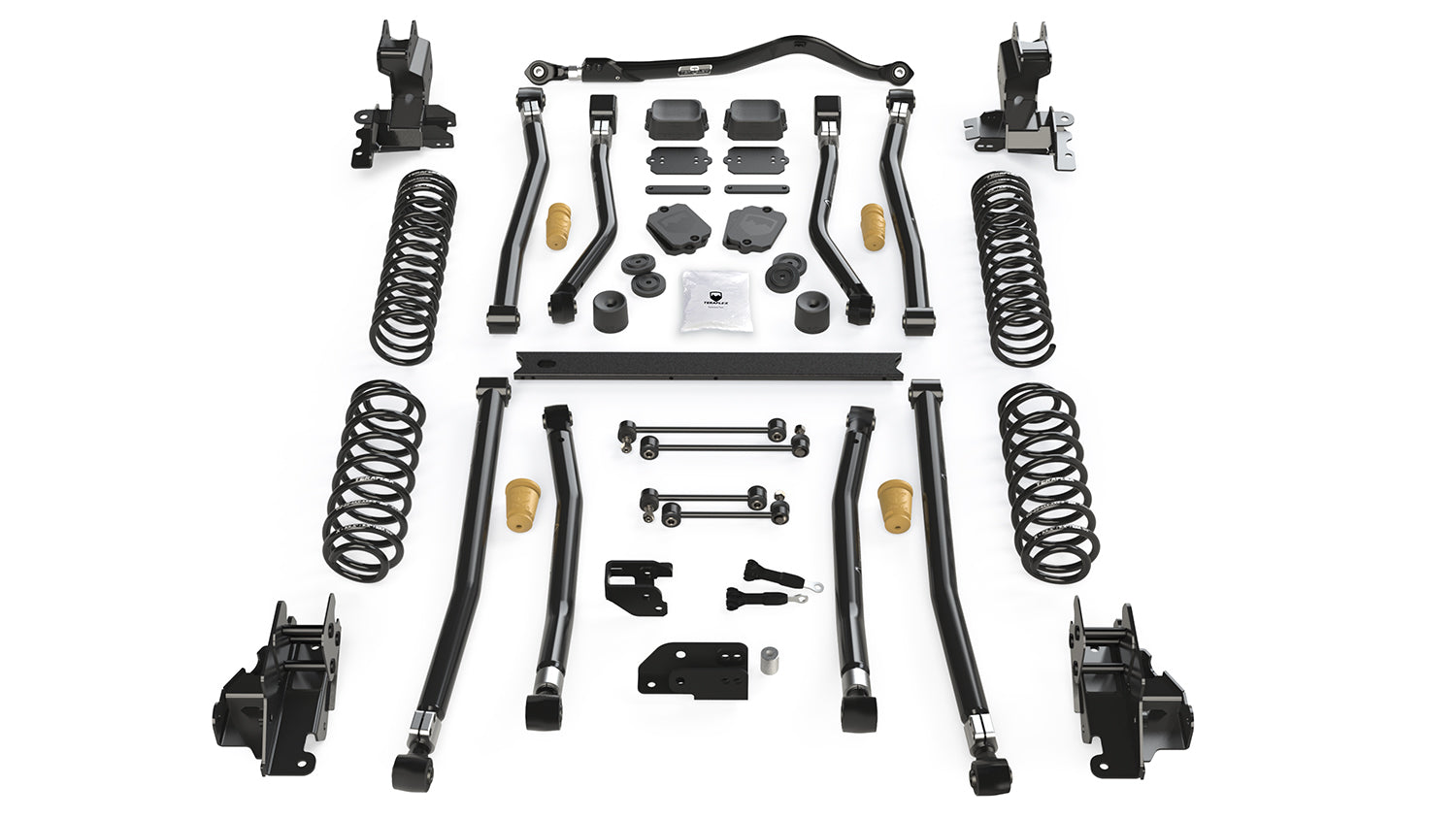 Jeep Wrangler JK/JL 4-Door 2007-2026, TeraFlex 3.5in Alpine CT3 Long Arm Suspension System, No Shocks