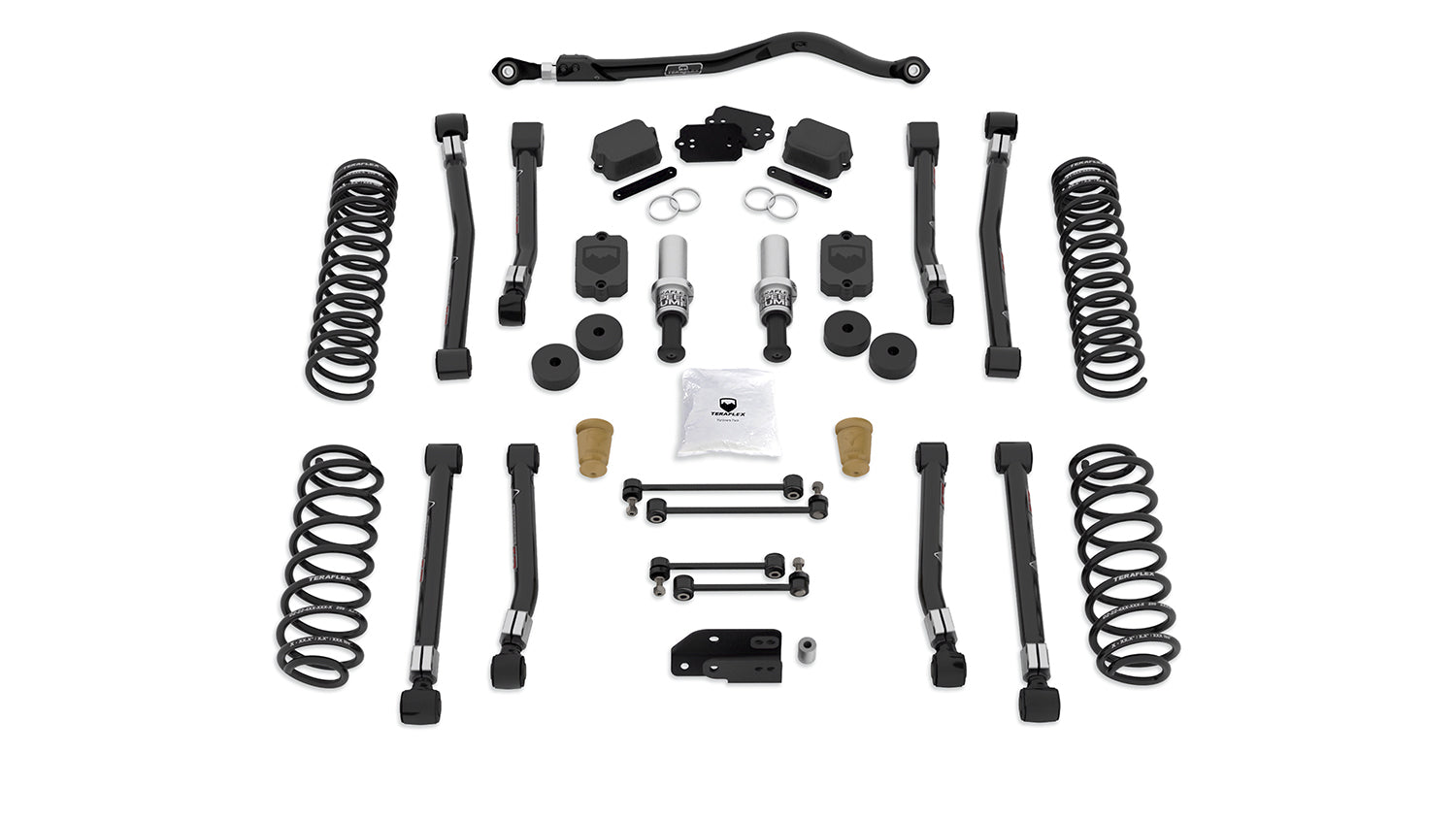 Jeep Wrangler JK/JL 2-Door 2007-2021, TeraFlex Alpine RT2 2.5in Short Arm Suspension System, No Shocks