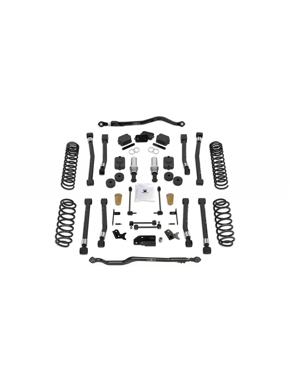 Jeep Wrangler JL 4-Door 2018-2026, TeraFlex 3.5in Alpine RT3 Short Arm Suspension System, 392, No Shocks
