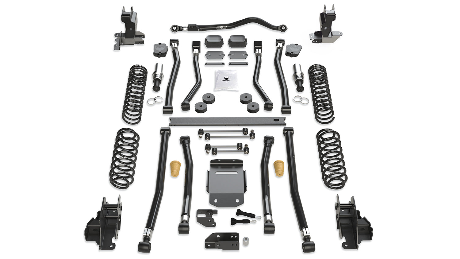 Jeep Wrangler JK/JL 2-Door 2007-2021, TeraFlex Alpine RT3 3.5in Long Arm Suspension System, No Shocks