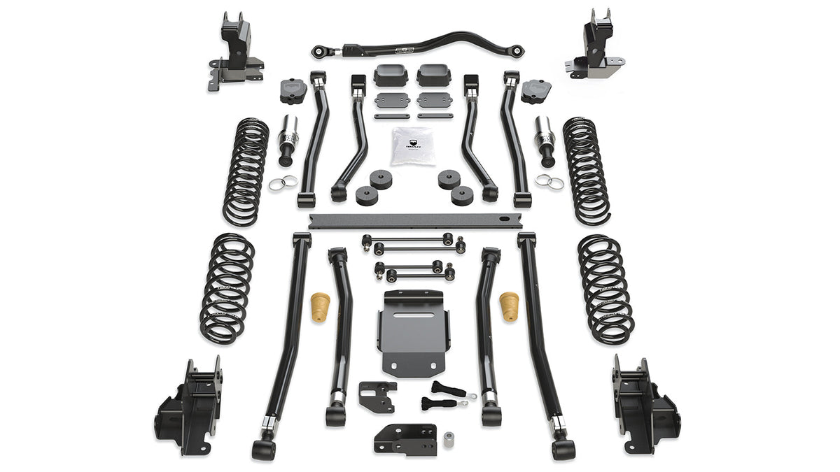Jeep Wrangler JK/JL 2-Door 2007-2021, TeraFlex Alpine RT3 3.5in Long Arm Suspension System, No Shocks