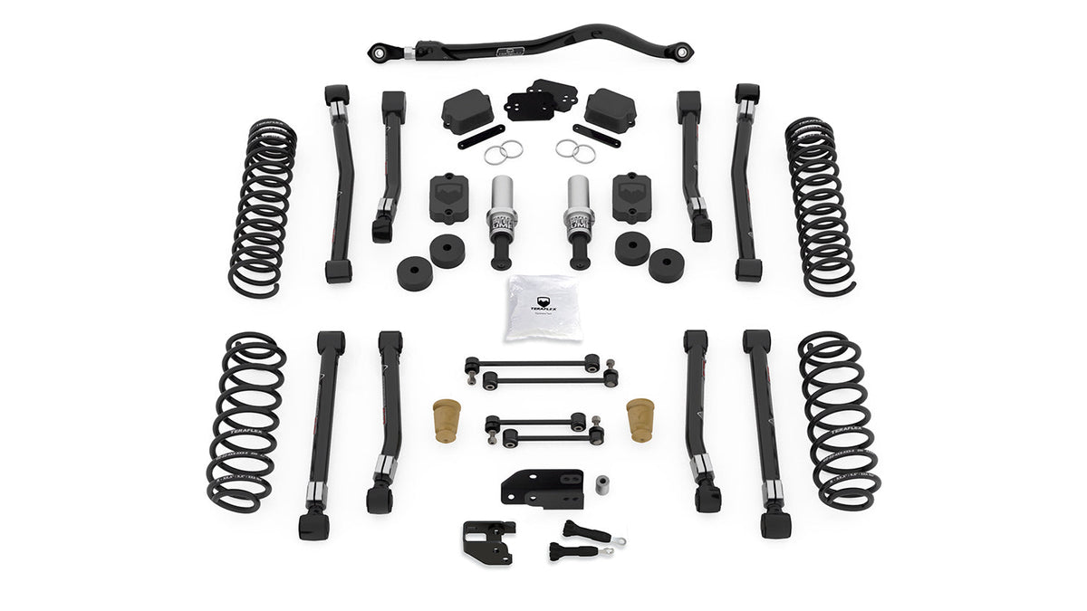 Jeep Wrangler JK/JL 2-Door 2007-2026, TeraFlex 3.5in Alpine RT3 Short Arm Suspension System, No Shocks