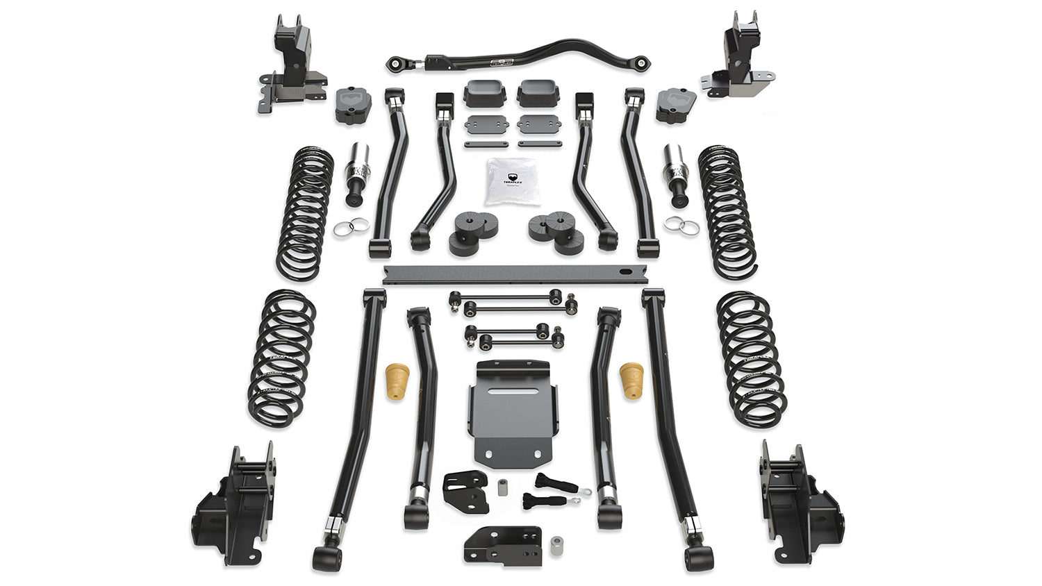 Jeep Wrangler JK/JL 2-Door 2007-2021, TeraFlex Alpine RT4 4.5in Long Arm Suspension System, No Shocks