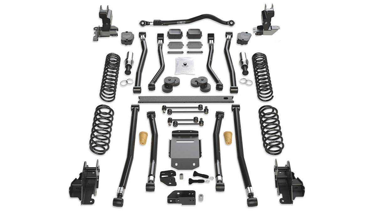 Jeep Wrangler JK/JL 2-Door 2007-2021, TeraFlex Alpine RT4 4.5in Long Arm Suspension System, No Shocks