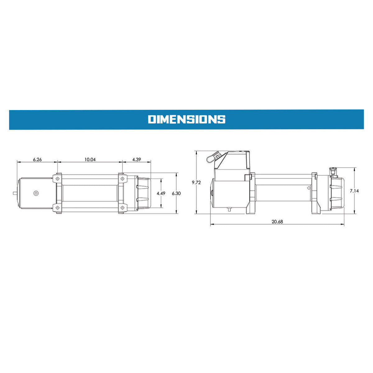 Superwinch Tiger Shark 9500 Winch, 9,500 lb, 12V DC, view 11