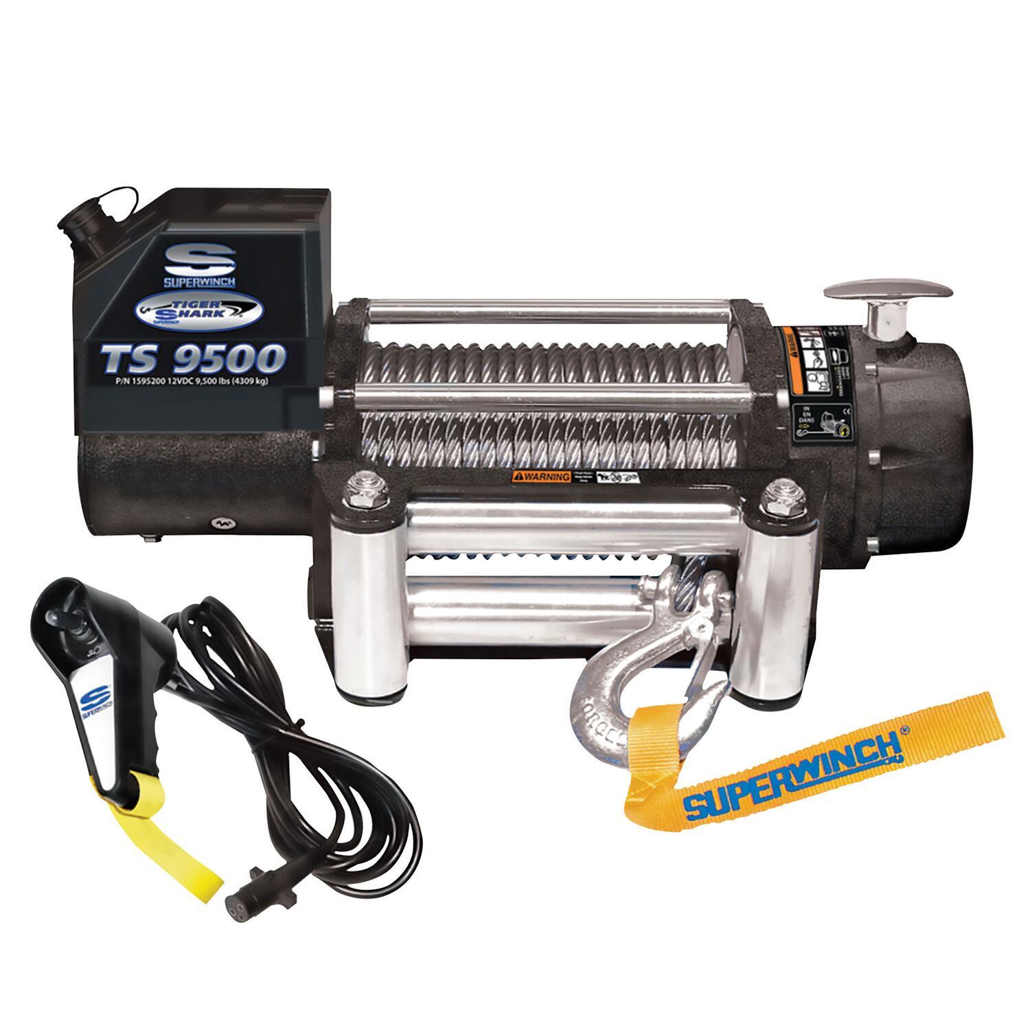 Superwinch Tiger Shark 9500 Winch, 9,500 lb, 12V DC