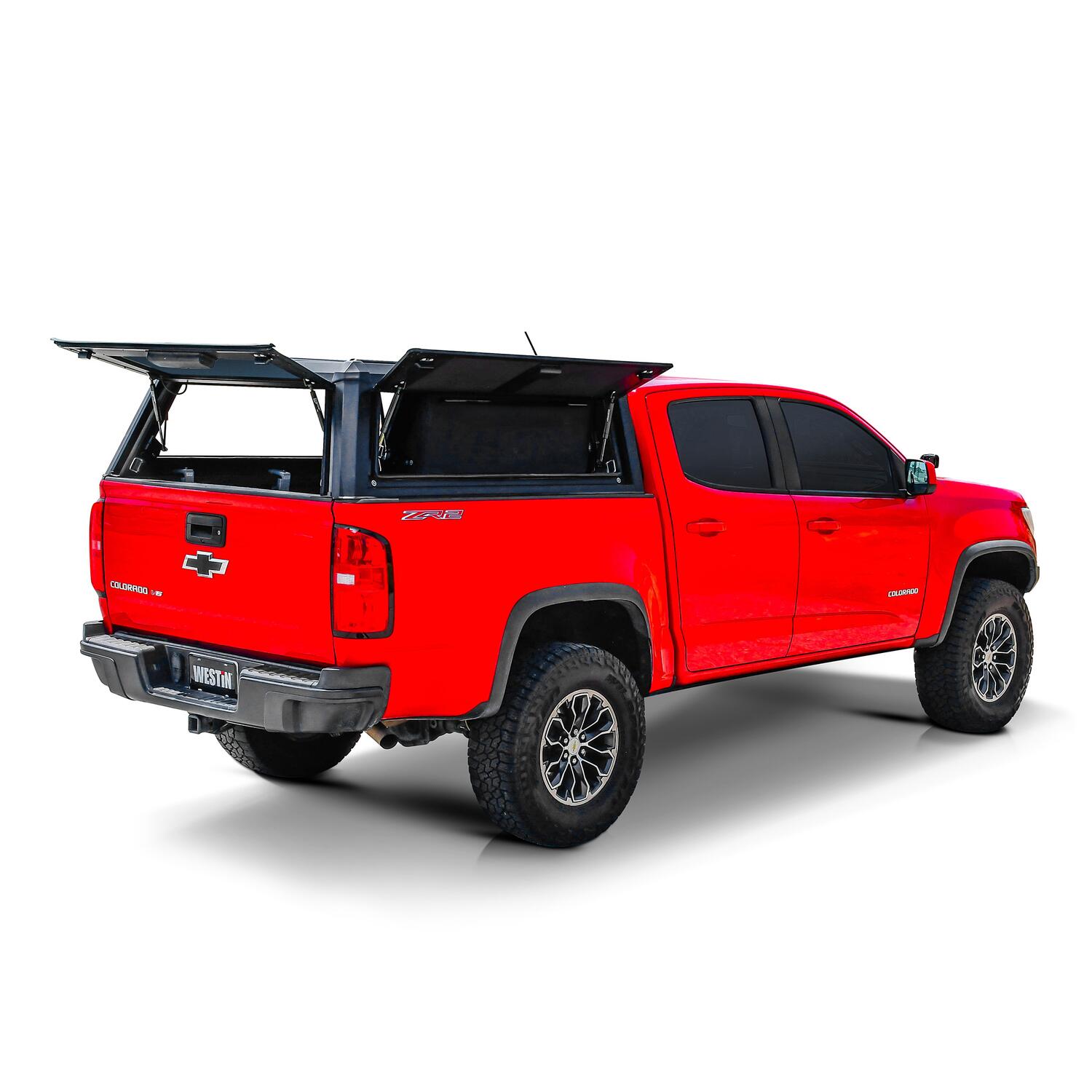 Chevrolet Colorado & GMC Canyon 2015-2022, Westin EXP Truck Cap, Solid Front Glass, Matte Black, view 15