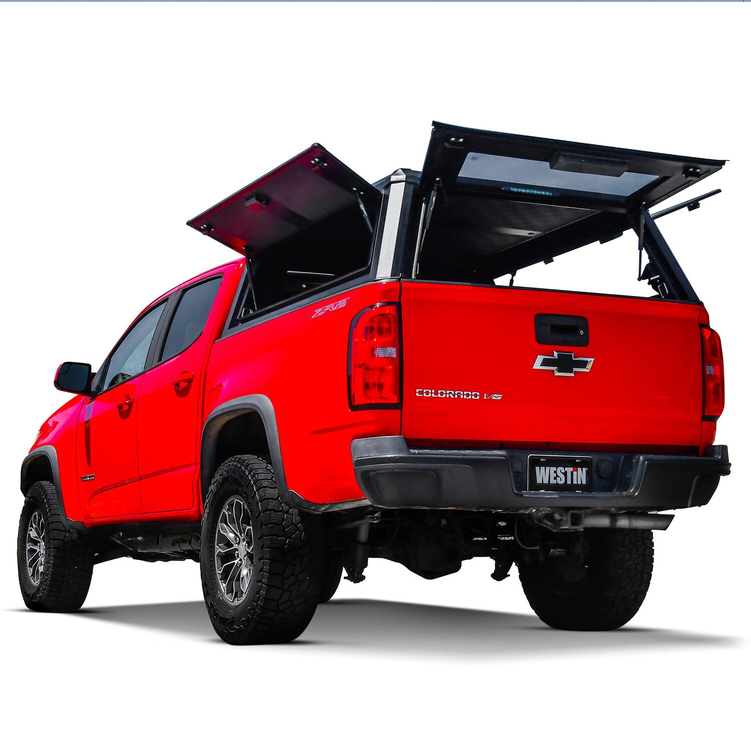 Chevrolet Colorado & GMC Canyon 2015-2022, Westin EXP Truck Cap, Solid Front Glass, Matte Black, view 16