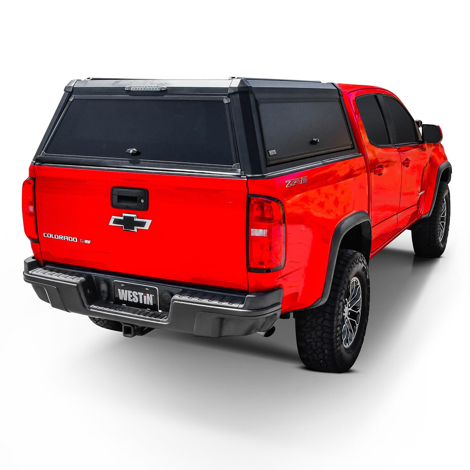 Chevrolet Colorado & GMC Canyon 2015-2022, Westin EXP Truck Cap, Solid Front Glass, Matte Black, view 12