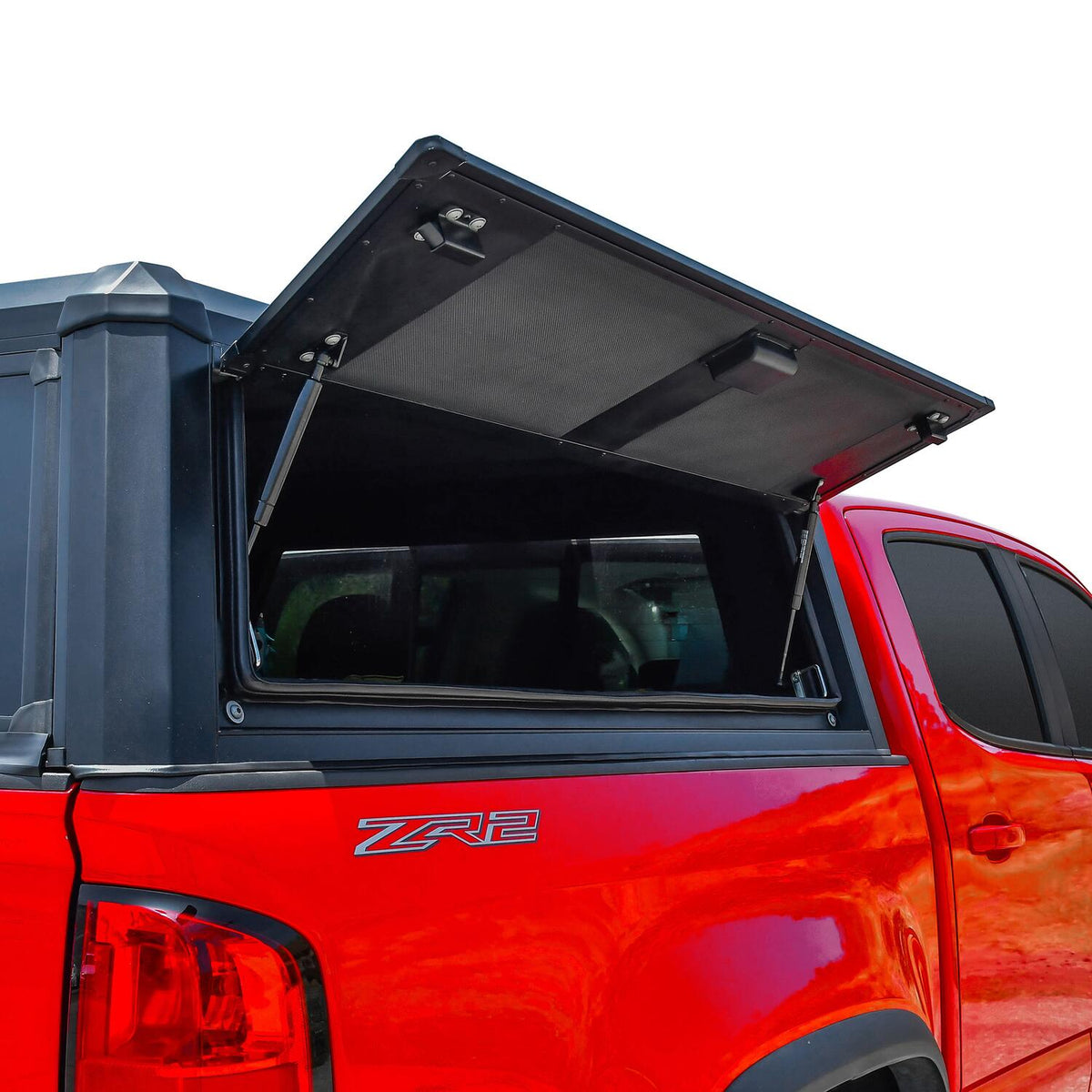 Chevrolet Colorado & GMC Canyon 2015-2022, Westin EXP Truck Cap, Solid Front Glass, Matte Black, view 13