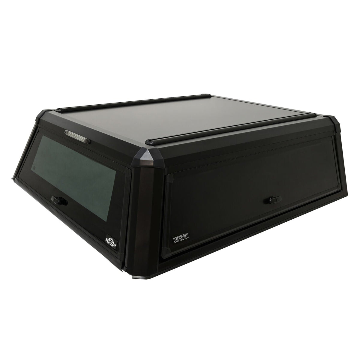 Toyota Tacoma 3rd Gen 2016-2023, Westin EXP Truck Cap With Sliding Front Glass, 60.5in Bed, Matte Black, view 2
