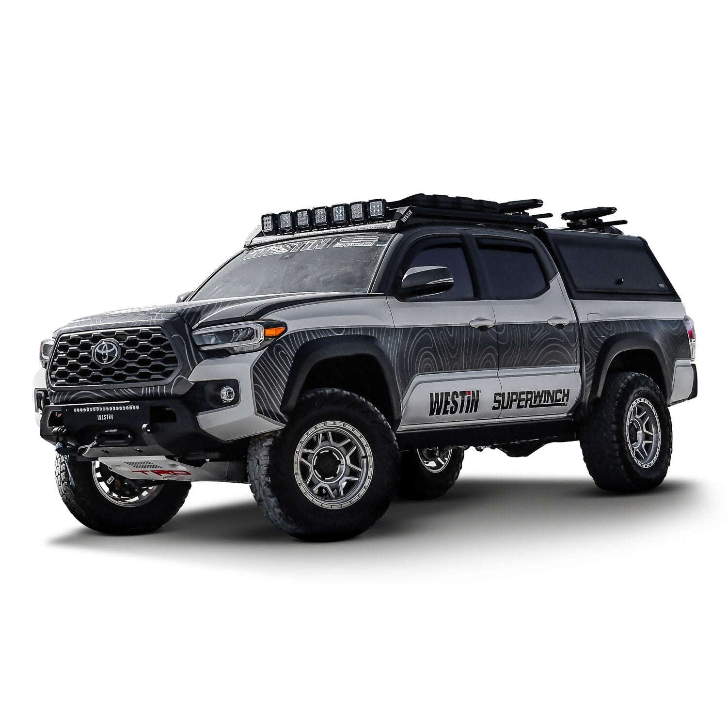 Toyota Tacoma 3rd Gen 2016-2023, Westin EXP Truck Cap With Sliding Front Glass, 60.5in Bed, Matte Black, view 8