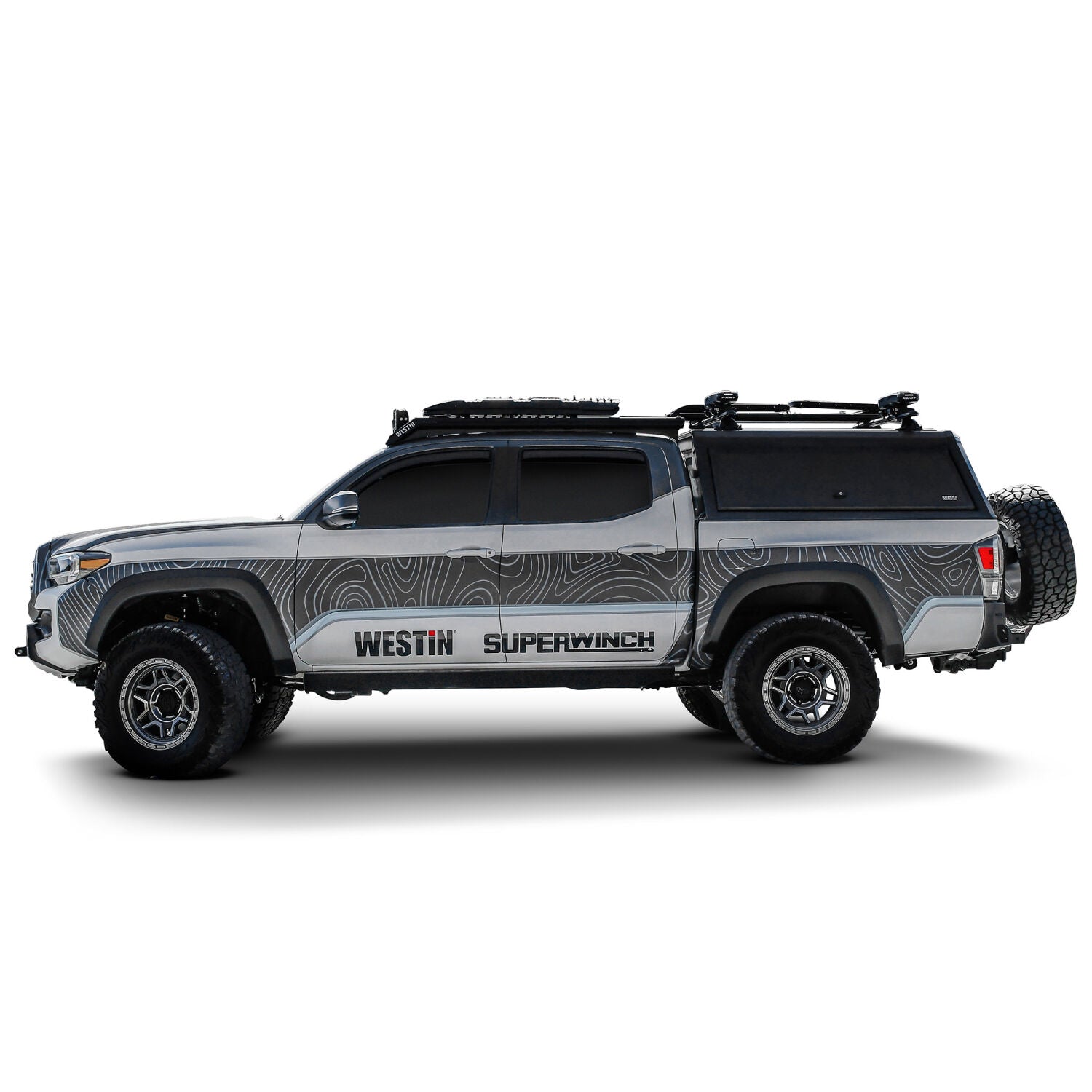 Toyota Tacoma 3rd Gen 2016-2023, Westin EXP Truck Cap With Sliding Front Glass, 60.5in Bed, Matte Black, view 5