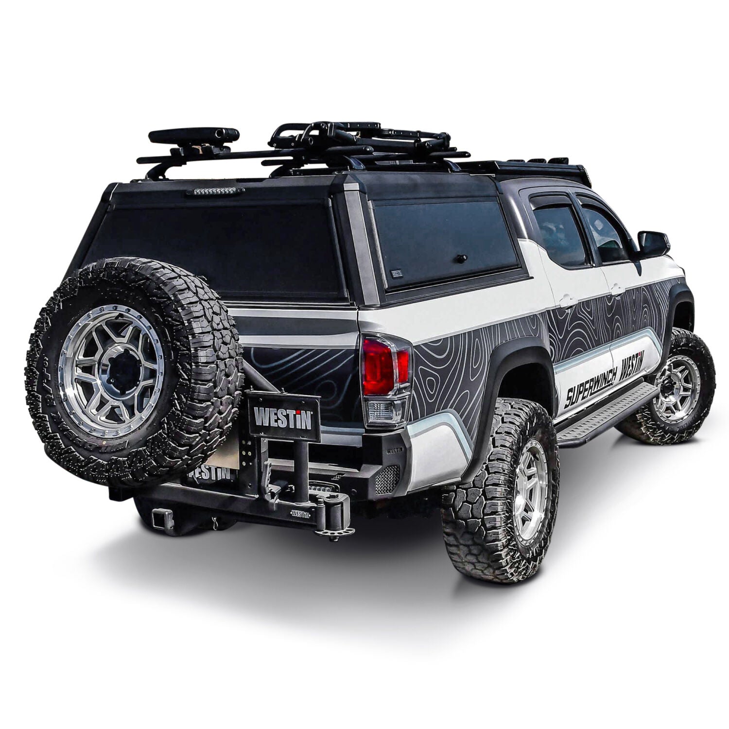 Toyota Tacoma 3rd Gen 2016-2023, Westin EXP Truck Cap With Sliding Front Glass, 60.5in Bed, Matte Black