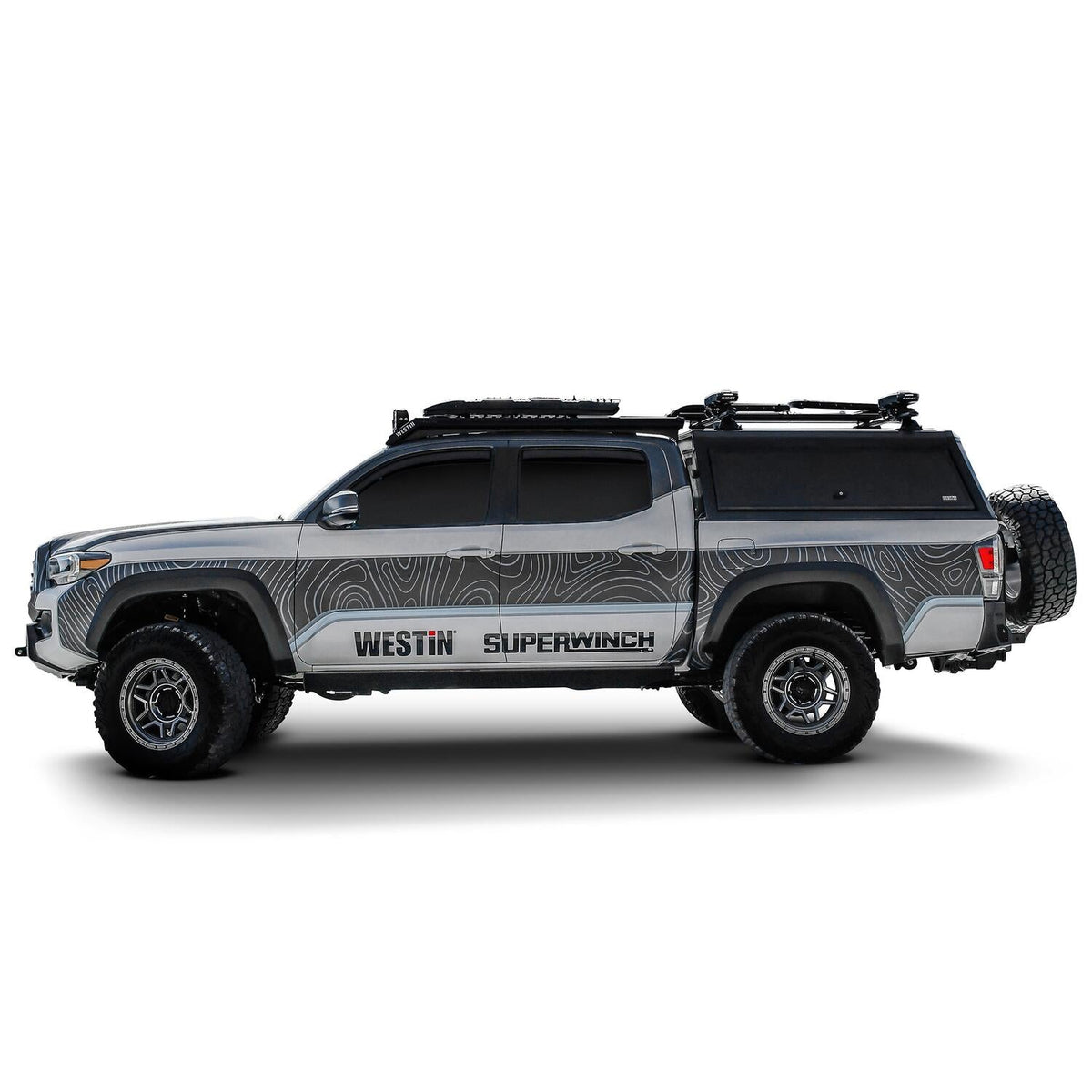 Toyota Tacoma 3rd Gen 2016-2023, Westin EXP Truck Cap with Solid Front Glass, 60.5in Bed, Matte Black, view 14