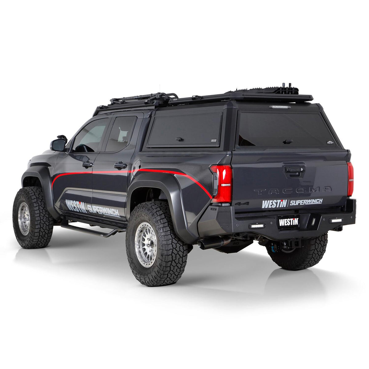 Toyota Tacoma 4th Gen 2024-2026, Westin EXP Truck Cap with Solid Front Glass, 60.3in Bed, Matte Black