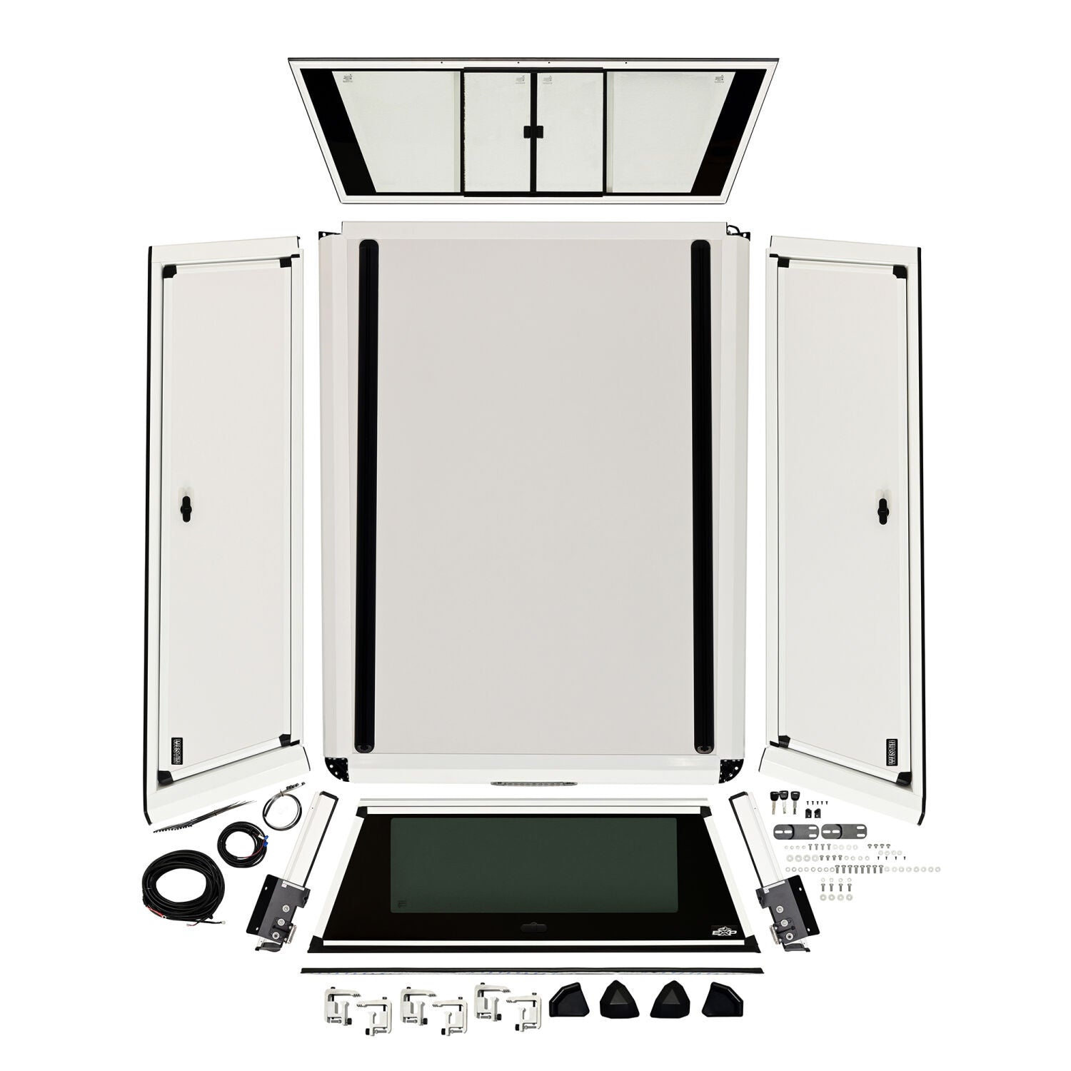 Toyota Tacoma 4th Gen 2024-2026, Westin EXP Truck Cap With Sliding Front Glass, 73.5in Bed, White, view 5