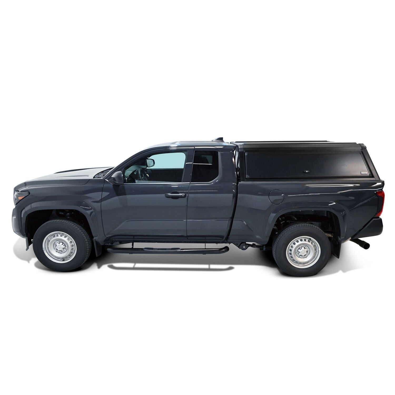 Toyota Tacoma 4th Gen 2024-2026, Westin EXP Truck Cap With Sliding Front Glass, 73.5in Bed, Matte Black, view 6