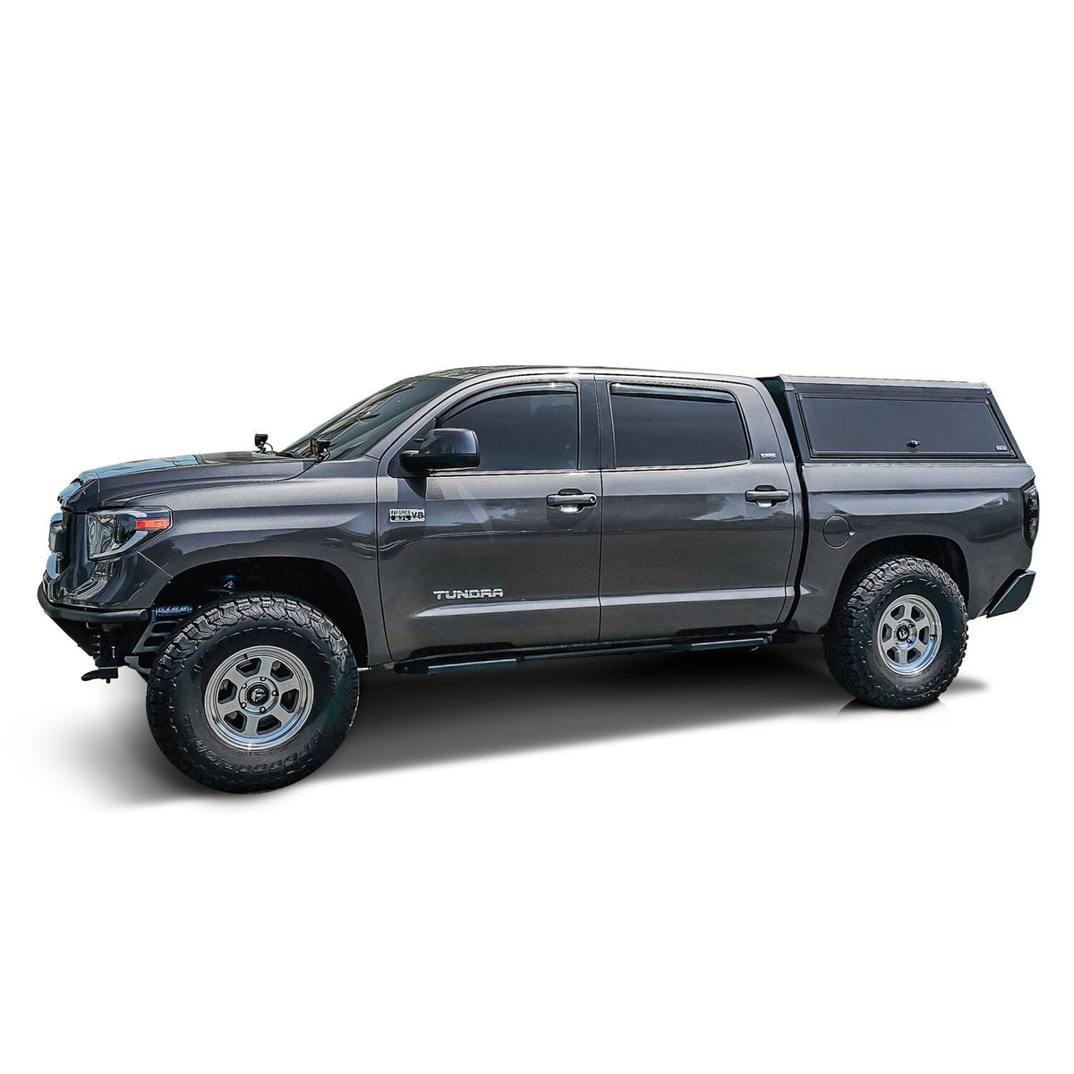 Toyota Tundra 2nd Gen 2007-2021 66.7in Bed, Westin EXP Truck Cap with Sliding Front Glass, Matte Black, view 5