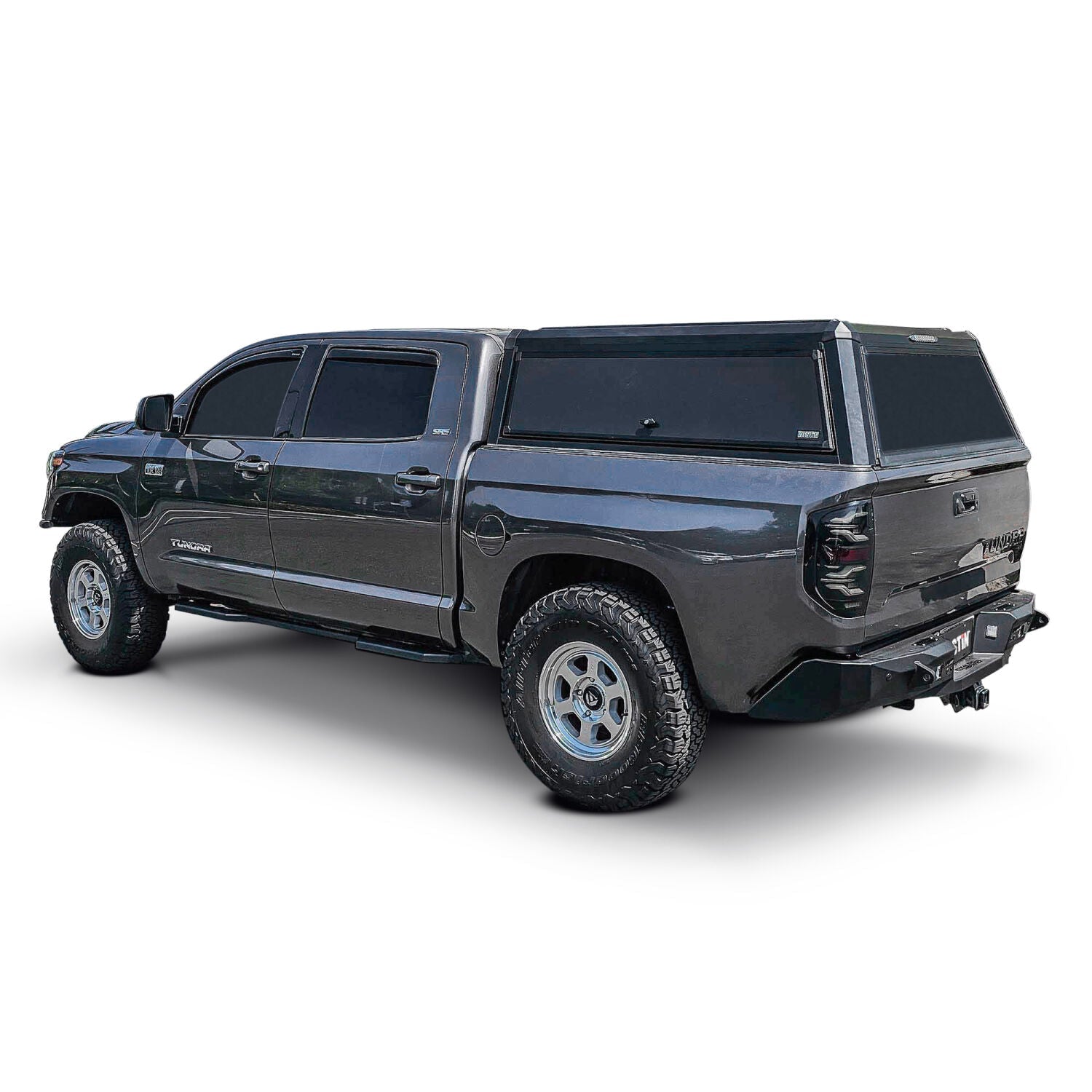 Toyota Tundra 2nd Gen 2007-2021 66.7in Bed, Westin EXP Truck Cap with Sliding Front Glass, Matte Black
