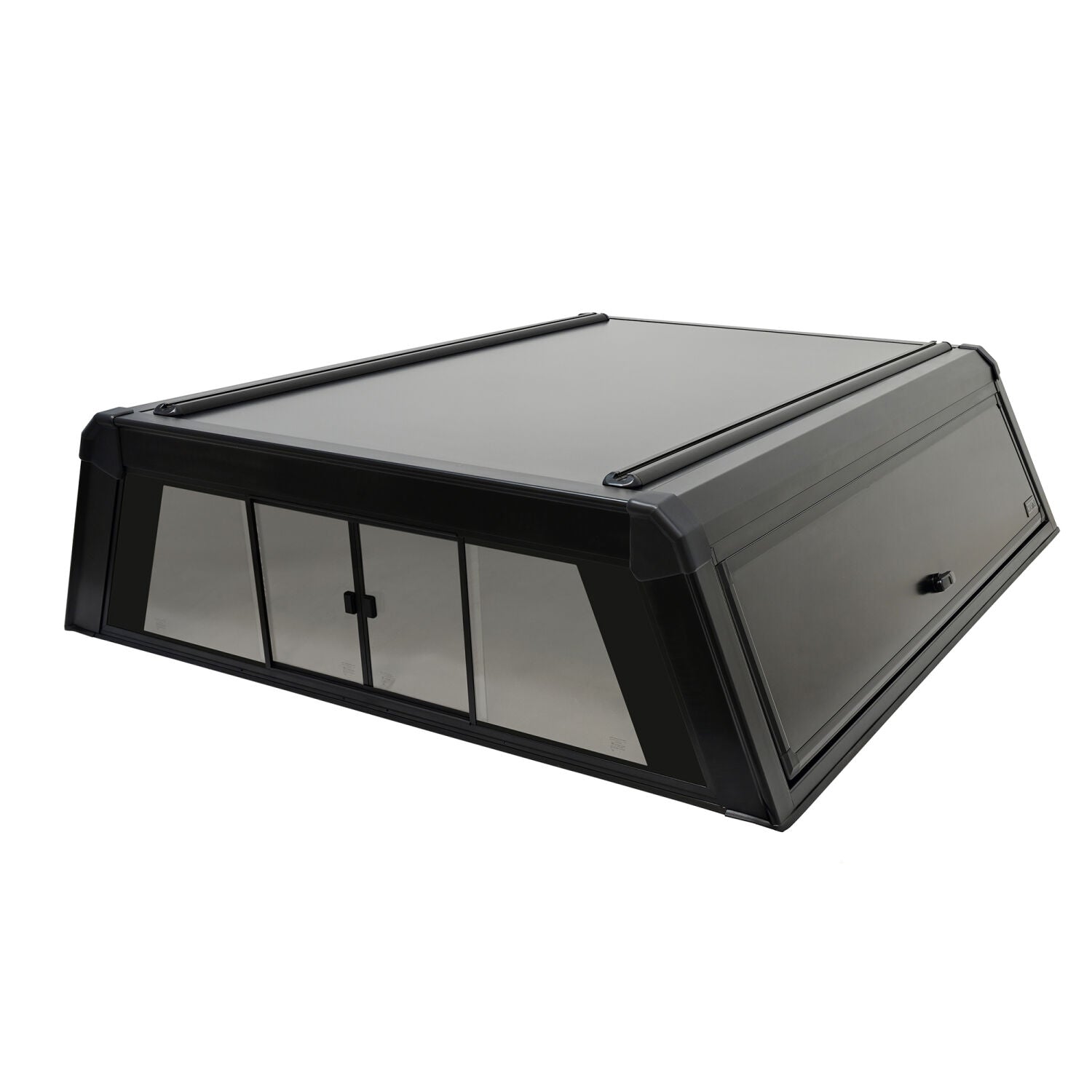 Toyota Tundra 2nd Gen 2007-2021 66.7in Bed, Westin EXP Truck Cap with Sliding Front Glass, Matte Black, view 8