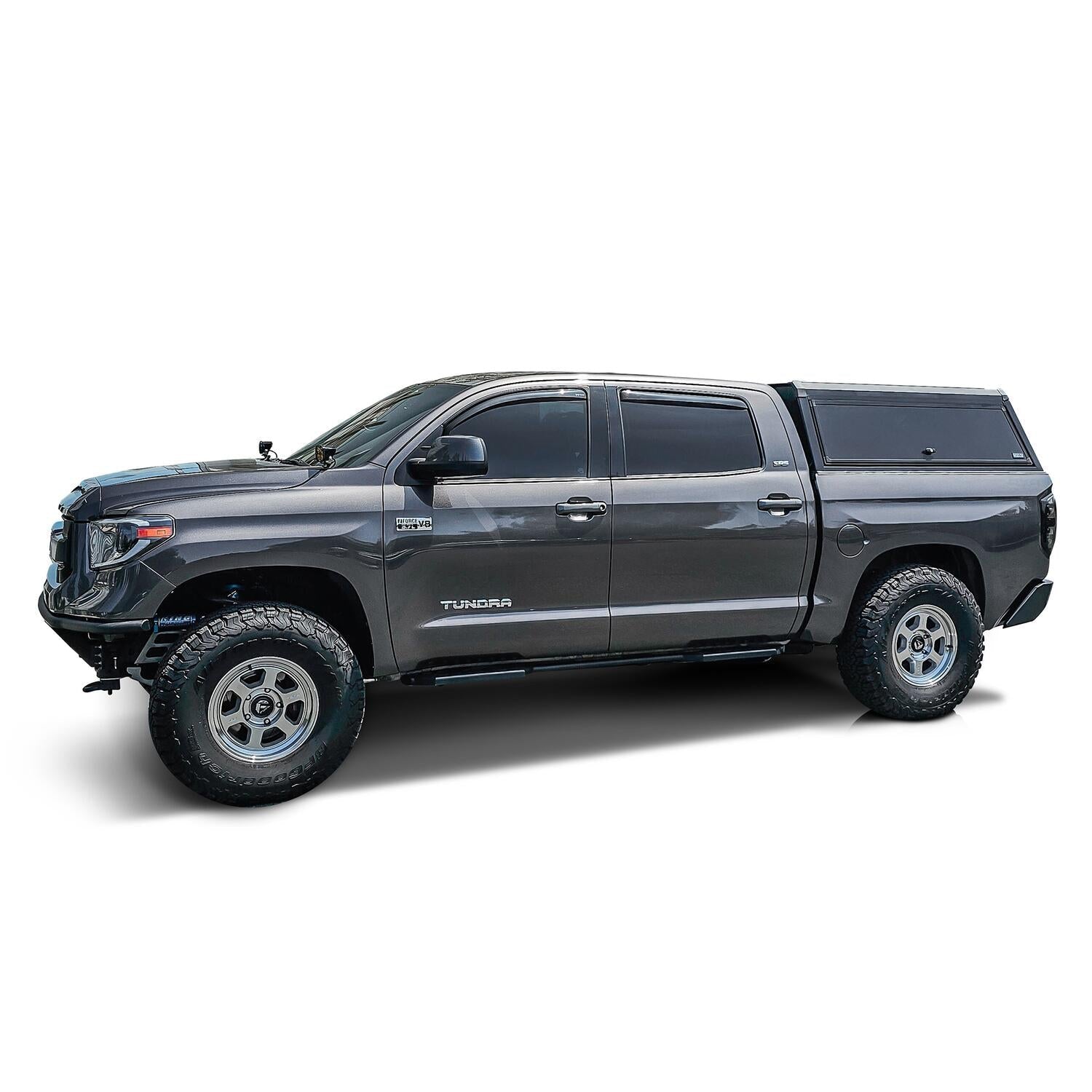 Toyota Tundra 2nd Gen 2007-2021, Westin EXP Truck Cap with Solid Front Glass, 66.7in Bed, Matte Black, view 11